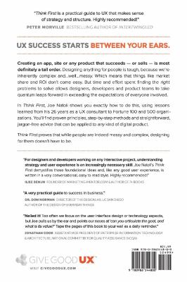Think First : My No-Nonsense Approach to Creating Successful Products, Powerful User Experiences and Very Happy Customers