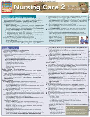 Nursing Care 2 Vol. 2 : Ethics and Responsibility
