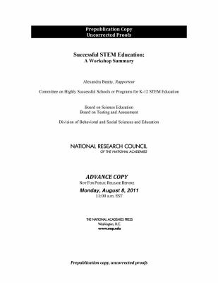 Successful STEM Education : A Workshop Summary