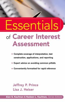 Essentials of Career Interest Assessment