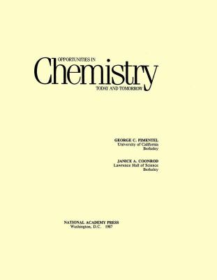 Opportunities in Chemistry : Today and Tomorrow