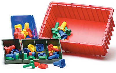 Colorful Nut and Bolt Assembly