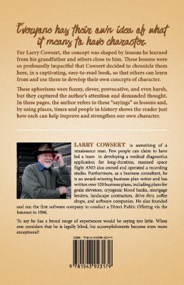 Character : Lessons Learned from a Character ... about Having Character