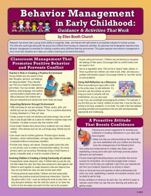 Behavior Management in Early Childhood : Guidance and Activities That Work