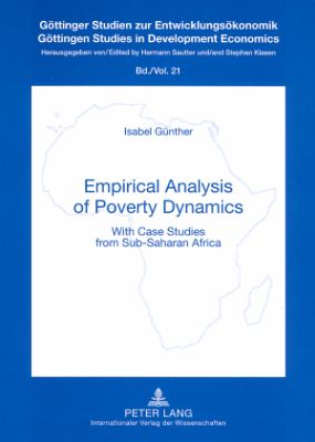 Empirical Analysis of Poverty Dynamics : With Case Studies from Sub-Saharan Africa