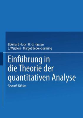 Einführung in Die Theorie der Quantitativen Analyse