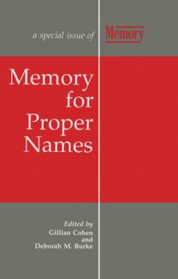 Memory for Proper Names : A Special Issue of Memory