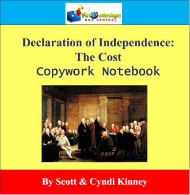 Declaration of Independence Copywork Notebook