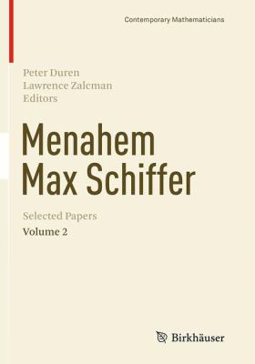 Menahem Max Schiffer : Selected Papers