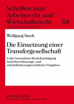 Die Einsetzung Einer Transfergesellschaft : Unter Besonderer Beruecksichtigung Betriebsverfassungs- und Arbeitsfoerderungsrechtlicher Vorgaben