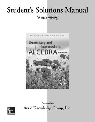 Student Solutions Manual for Elementary & Intermediate Algebra