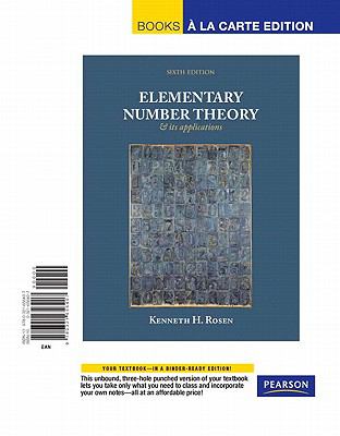 Elementary Number Theory, Books a la Carte Edition