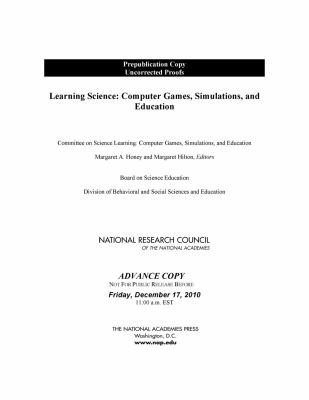 Learning Science Through Computer Games and Simulations