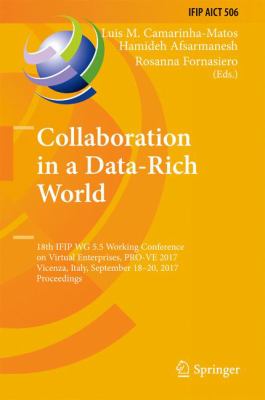 Collaboration in a Data-Rich World : 18th IFIP WG 5. 5 Working Conference on Virtual Enterprises, PRO-VE 2017, Vicenza, Italy, September 18-20, 2017, Proceedings