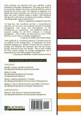 The Blackwell Handbook of Strategic Management