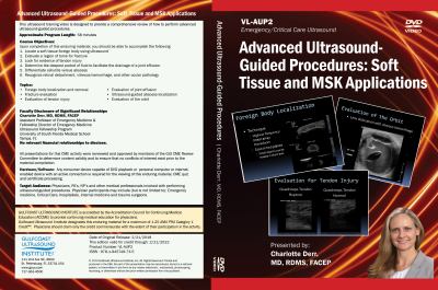 VL-AUP Advanced US Guided Procedures : Soft Tissue and MSK Applications