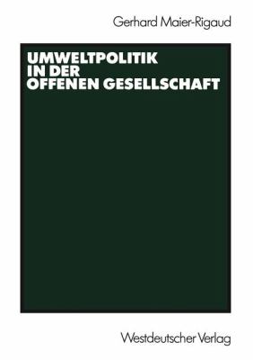 Umweltpolitik in der Offenen Gesellschaft