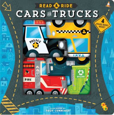 Read and Ride: Cars and Trucks : 4 Board Books Inside! (Toy Book for Children, Kids Book about Trucks and Cars