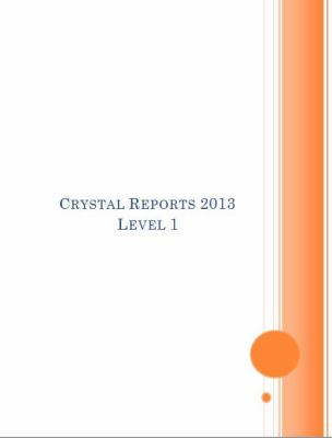 Crystal Reports 2013 Level 1