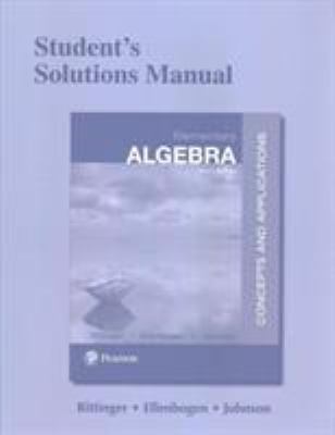Student's Solutions Manual for Elementary Algebra : Concepts Applications