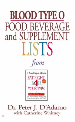Blood Type o Food, Beverage and Supplement Lists