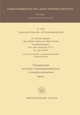 Erfolgskontrolle Beruflicher Fortbildungsmassnahmen in Industrieunternehmen