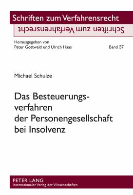 Das Besteuerungsverfahren der Personengesellschaft Bei Insolvenz