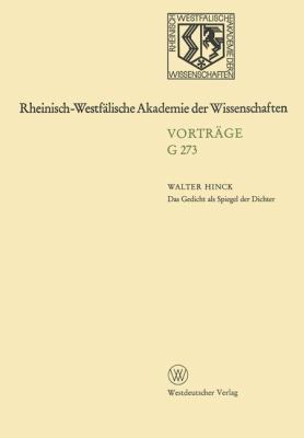 Das Gedicht Als Spiegel der Dichter : Zur Geschichte des Deutschen Poetologischen Gedichts