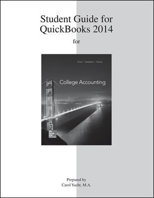 Student Guide for QuickBooks 2014 with Templates