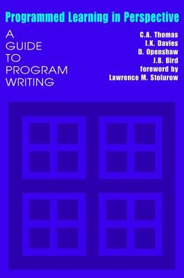 Programmed Learning in Perspective : A Guide to Program Writing