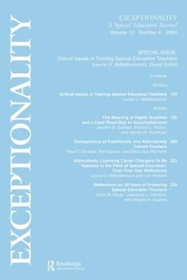 Critical Issues in Training Special Education Teachers : A Special Issue of Exceptionality