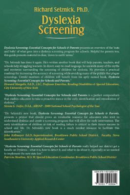 Dyslexia Screening : Essential Concepts for Schools and Parents