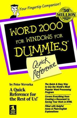 Word 2000 for Windows for Dummies® : Quick Reference