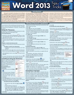 Word Tips and Tricks 2013