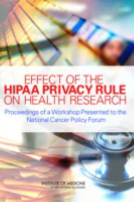 Effect of the HIPAA Privacy Rule on Health Research : Proceedings of a Workshop Presented to the National Cancer Policy Forum