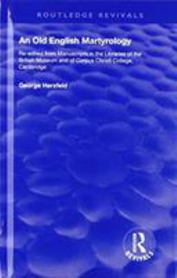 An Old English Martyrology (1900)