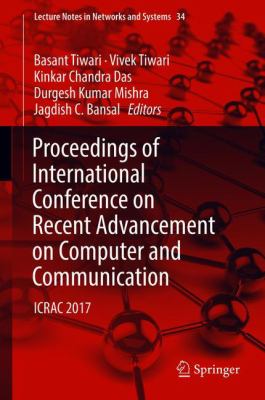 Proceedings of International Conference on Recent Advancement on Computer and Communication : Icrac 2017
