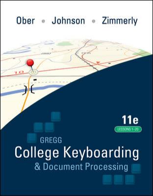 Gregg College Keyboarding & Document Processing (GDP); Lessons 1-20 Text