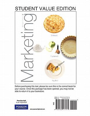 Marketing : Defined, Explained, Applied, Student Value Edition