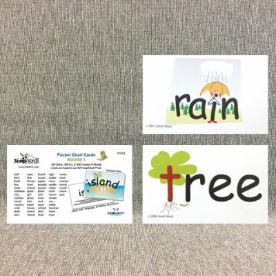 SnapWordsŽ Nouns List 1 Pocket Chart Cards