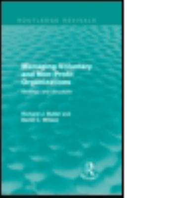Managing Voluntary and Non-Profit Organizations : Strategy and Structure