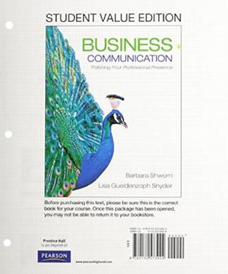 Business Communication : Polishing Your Professional Presence, Student Value Edition