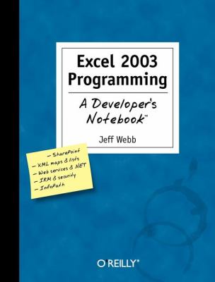 Excel 2003 Programming: a Developer's Notebook