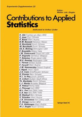Contribution to Applied Statistics : Dedicated to Professor Arthur Linder