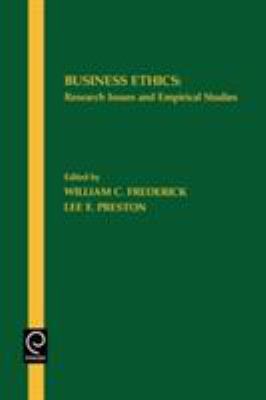 Business Ethics : Research Issues and Empirical Studies